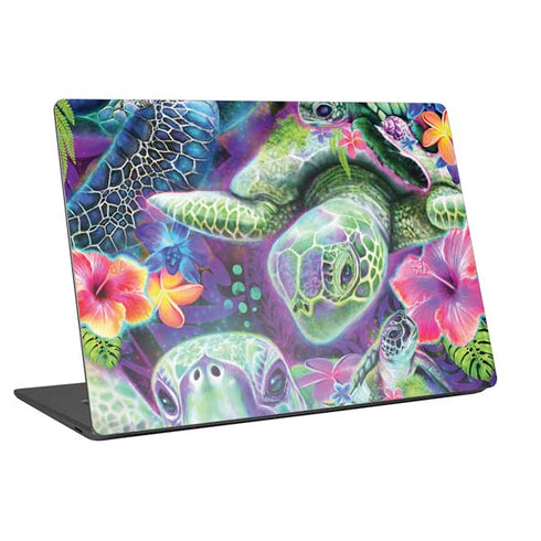 Rainbow Sea Turtles by Sheena Pike Laptop Skins